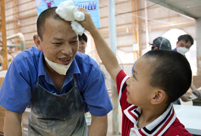 Children spend 'Father's Day' with dads at work