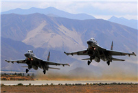 J-11 fighters in air exercise