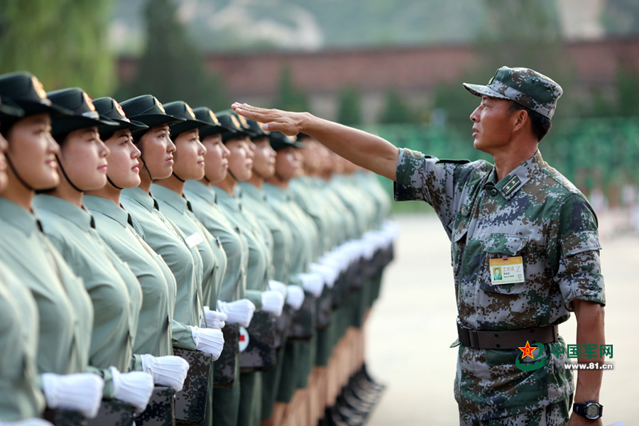 The only female soldiers' formation at China's V-Day Parade