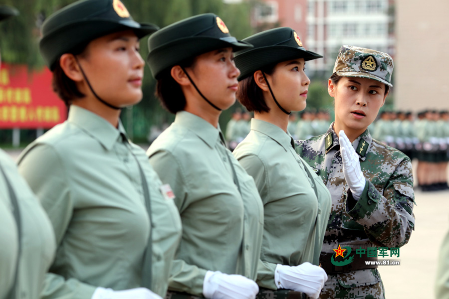 The only female soldiers' formation at China's V-Day Parade