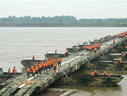 PLA builds 500m pontoon bridge in 15 minutes