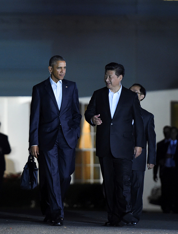 President Xi treated by Obama as he arrives in Washington DC