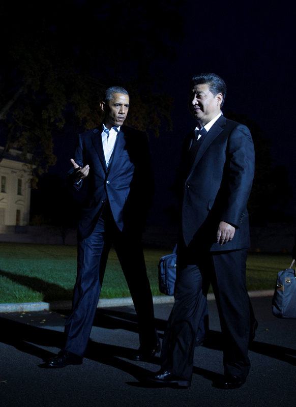 President Xi treated by Obama as he arrives in Washington DC