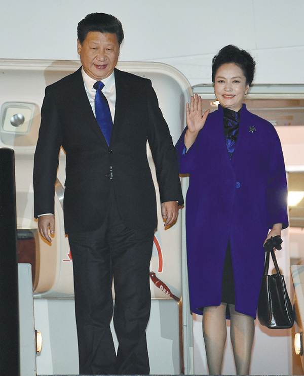 Xi arrives for UK visit, eyes 