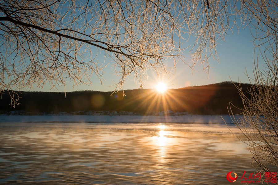 Breathtaking rime view in Heilongjiang