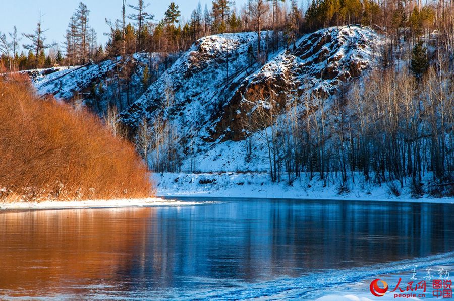 Tranquil winter scenery of the Greater Khingan Mountains