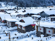 The most beautiful town of snow in China