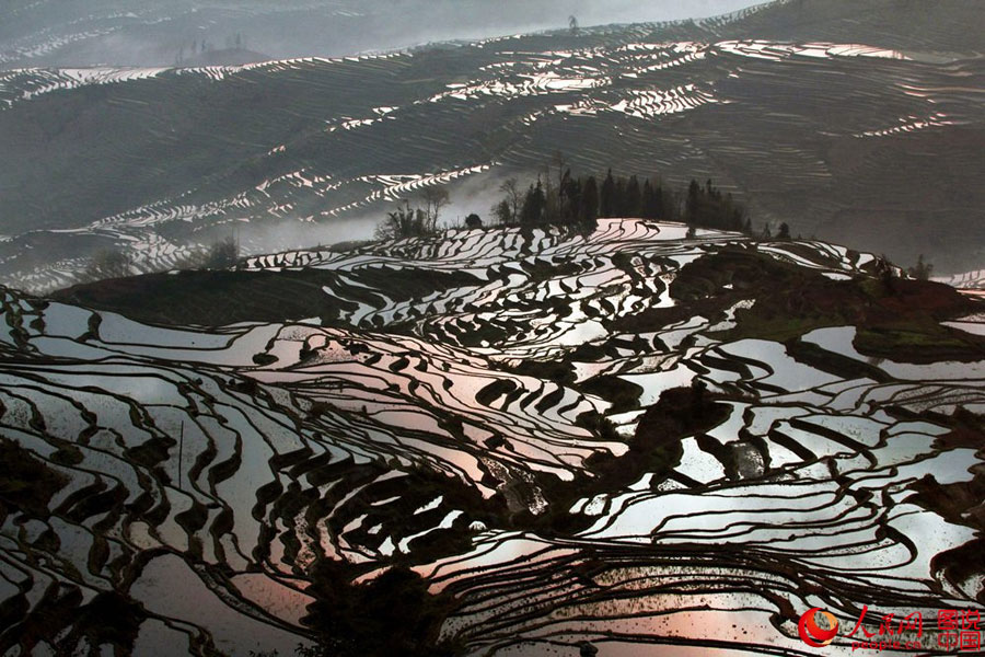 Breathtaking terrace scenery in Yunnan
