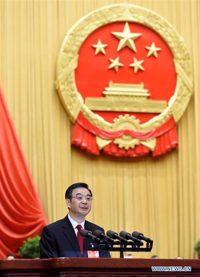 Zhou Qiang delivers report on work of Supreme People's Court