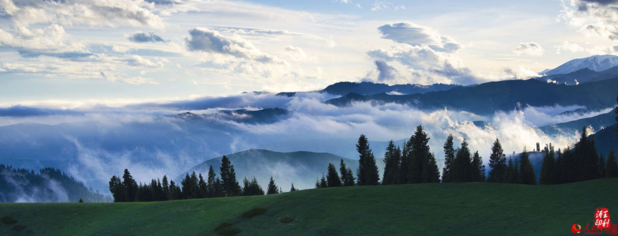 The breathtaking Aketasi grassland in NW ?China?'s Xinjiang