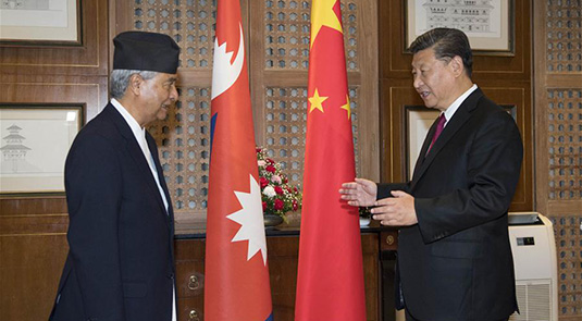 Xi meets Nepali Congress Party chief