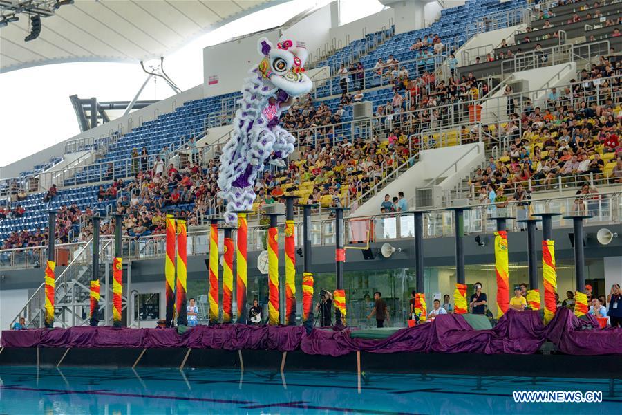 First Int'l Water Stilt Lion Dance Championship held in Malaysia