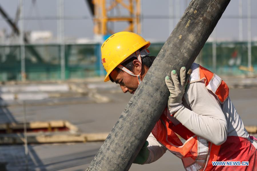 In pics: construction site of aero-engine maintenance base in Haikou