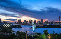 Night view of Tokyo Bay in Tokyo