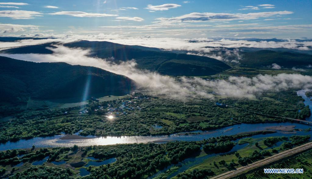 Aerial view of Hulun Buir in north China