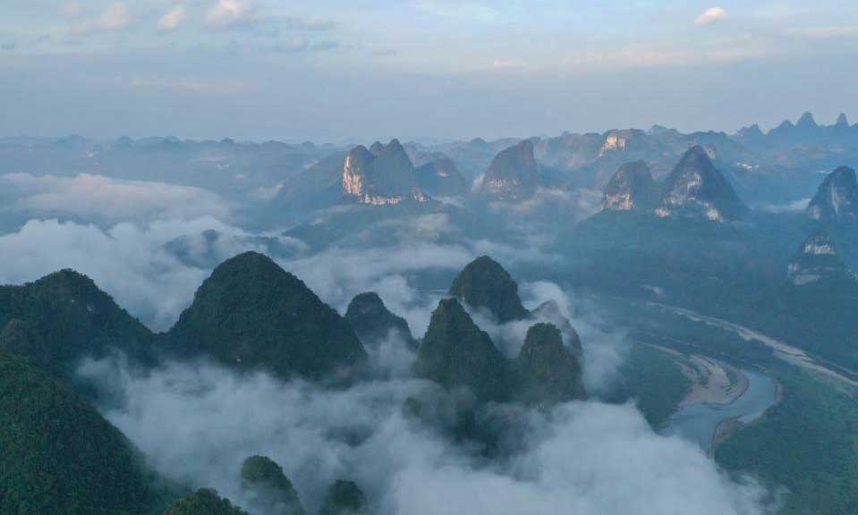 Scenery of Xingping Town in Yangshuo County of Guilin, S China