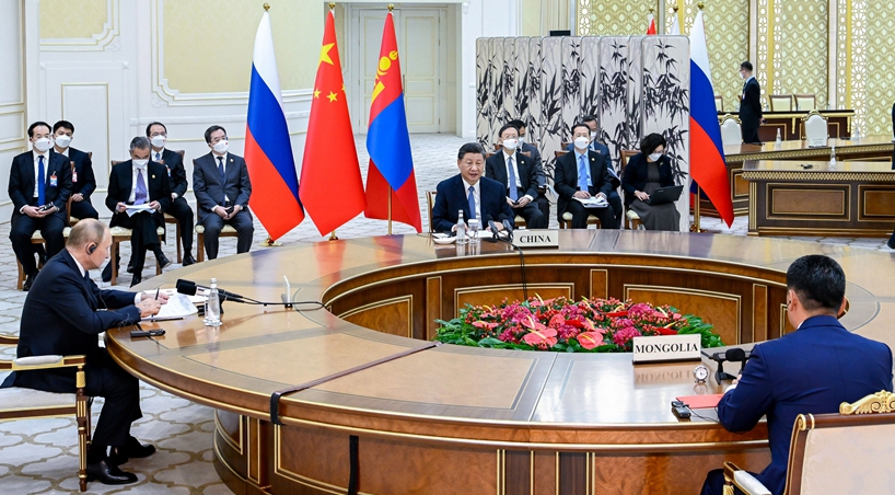 Xi attends sixth meeting of heads of state of China, Russia, Mongolia