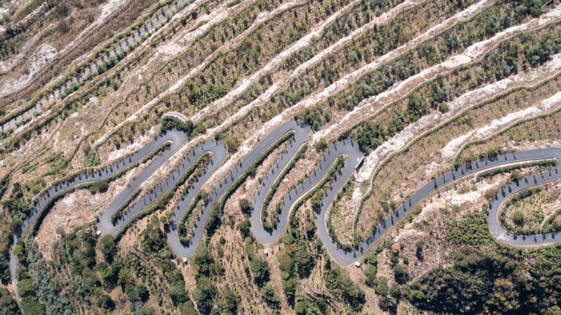 Bare mountains turn green again through ecological restoration in SW China's Sichuan