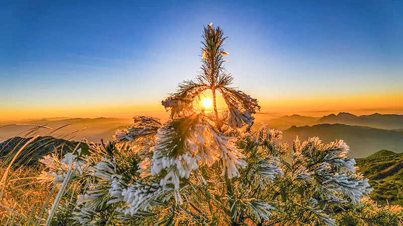 Spectacular rime scenery of Jinnao Mountain in SE China’s Fujian