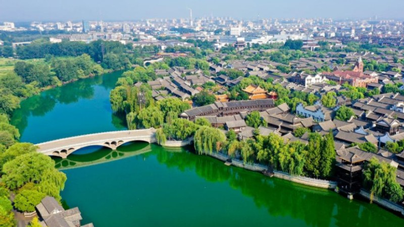 Scenery of Zaozhuang section of Beijing-Hangzhou Grand Canal in Shandong