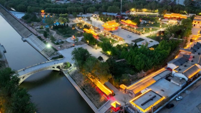 A glimpse of Zhaozhou Bridge scenic area in Hebei, N China