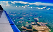 Splendid views out of airplane windows 