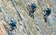 Officers and men in winter training