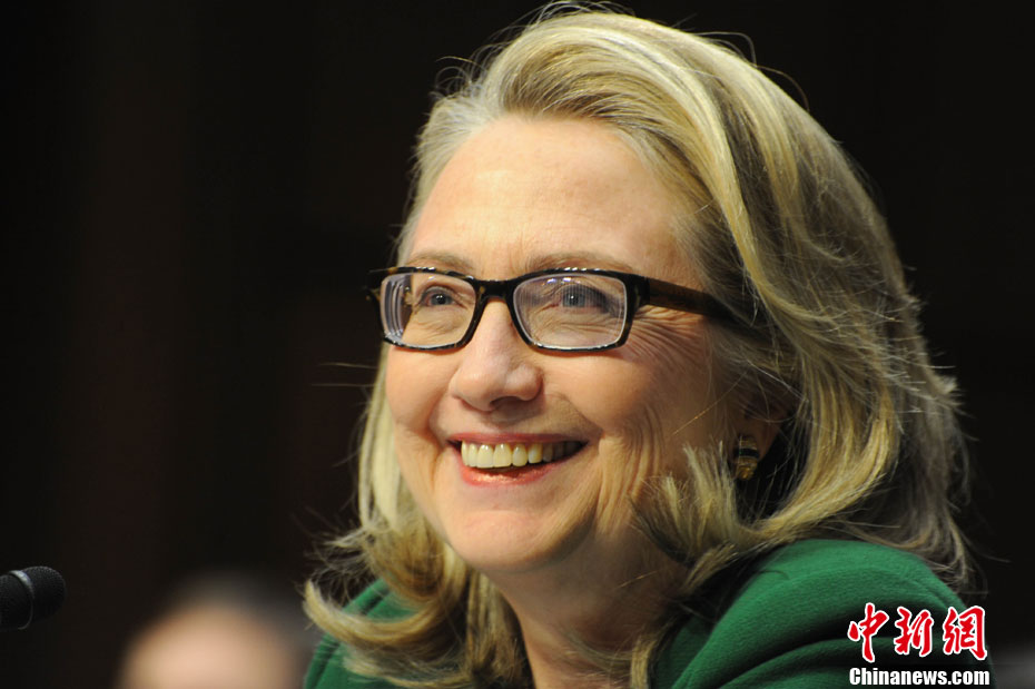 U.S. Secretary of State Hillary Clinton testifies about the September attacks on the U.S. diplomatic mission in Benghazi, Libya, on Capitol Hill, U.S., Jan. 23, 2013. It was the last time Clinton attended the Congressional hearing as the U.S. top diplomat. After the heated inquires from the House of Representatives and the Senate, the "Iron lady" rarely let herself cry, smile and be angered, which has shown different sides of her nature.(Chinanews.cn/Wu Qingcai)