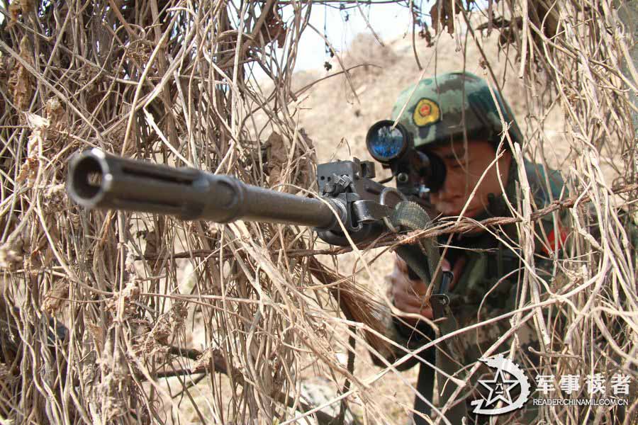 Snipers of the Huzhou Detachment under the Zhejiang Contingent of the Chinese People's Armed Police Force (APF) carry out military training before Spring Festival. (China Military Online/He Yuanhong, Wang Shichun)