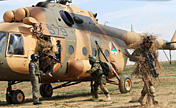 Afghan National Army commandos in exercise