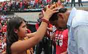 Venezuela's Maduro greets supporters in Amazonas 