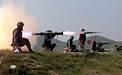 Mechanized infantry brigade in drill