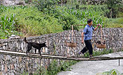 Traditional way of living in C China village 