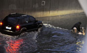 Rainstorm causes waterlogging in Tianjin 