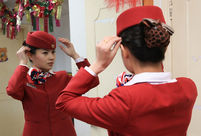 Bullet train attendants' Christmas Eve