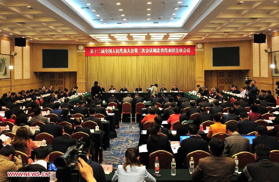 Panel discussion of Hubei delegation to 2nd session of 12th NPC opens to media