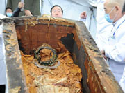 1,500-year-old coffin excavated from grassland in N China