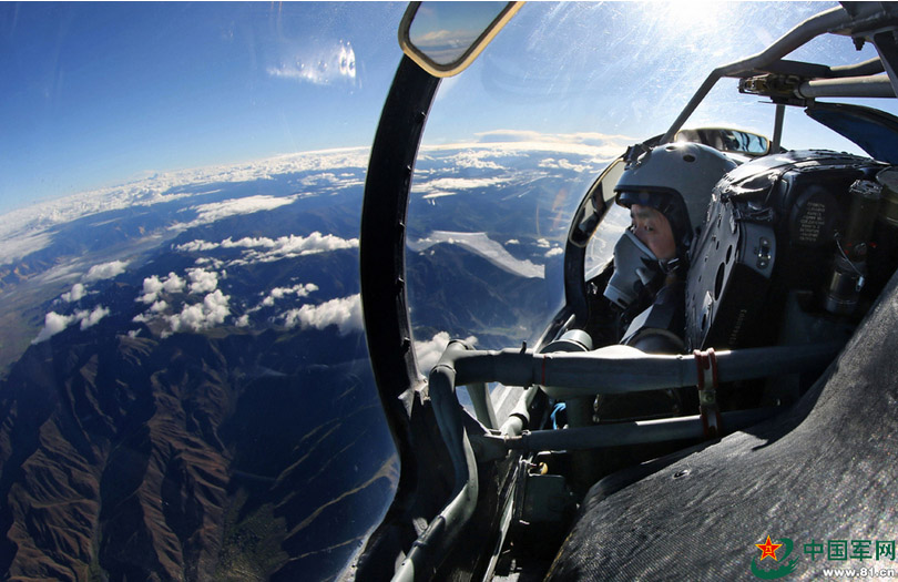 China's J-11 fighters in actual-combat training